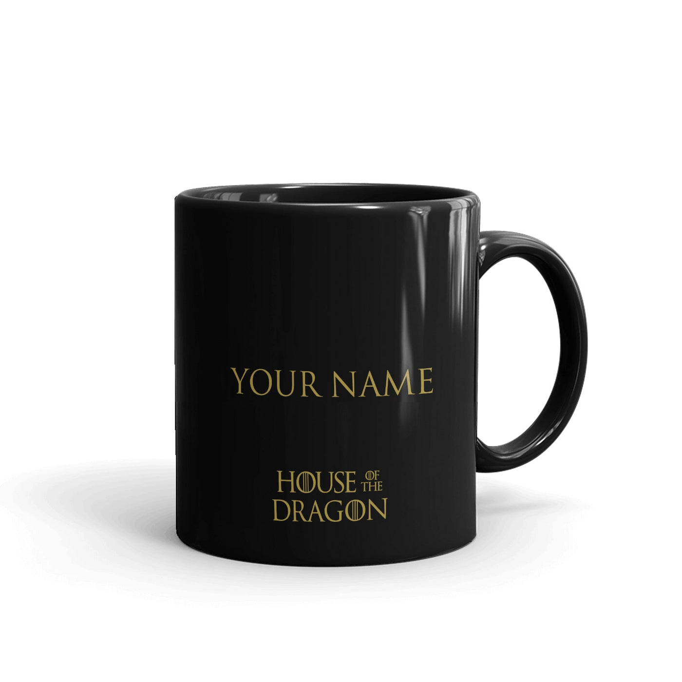 House of the Dragon Crown Personalized Black Mug