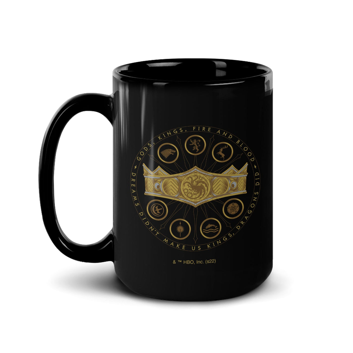 House of the Dragon Crown Personalized Black Mug