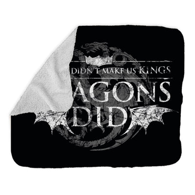 Exclusive House of the Dragon Dreams Grey Sherpa Blanket