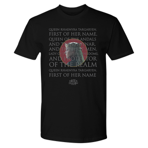 House of the Dragon Episode 10 Queen Rhaenyra Adult Short Sleeve T-Shirt