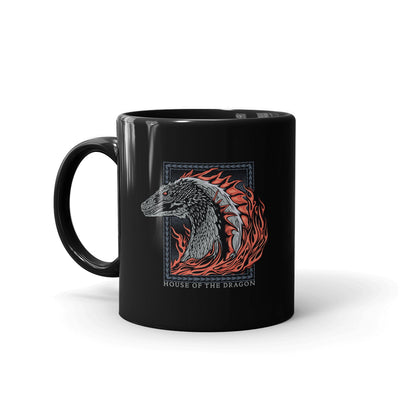 House of the Dragon Fire Dragon Black Mug