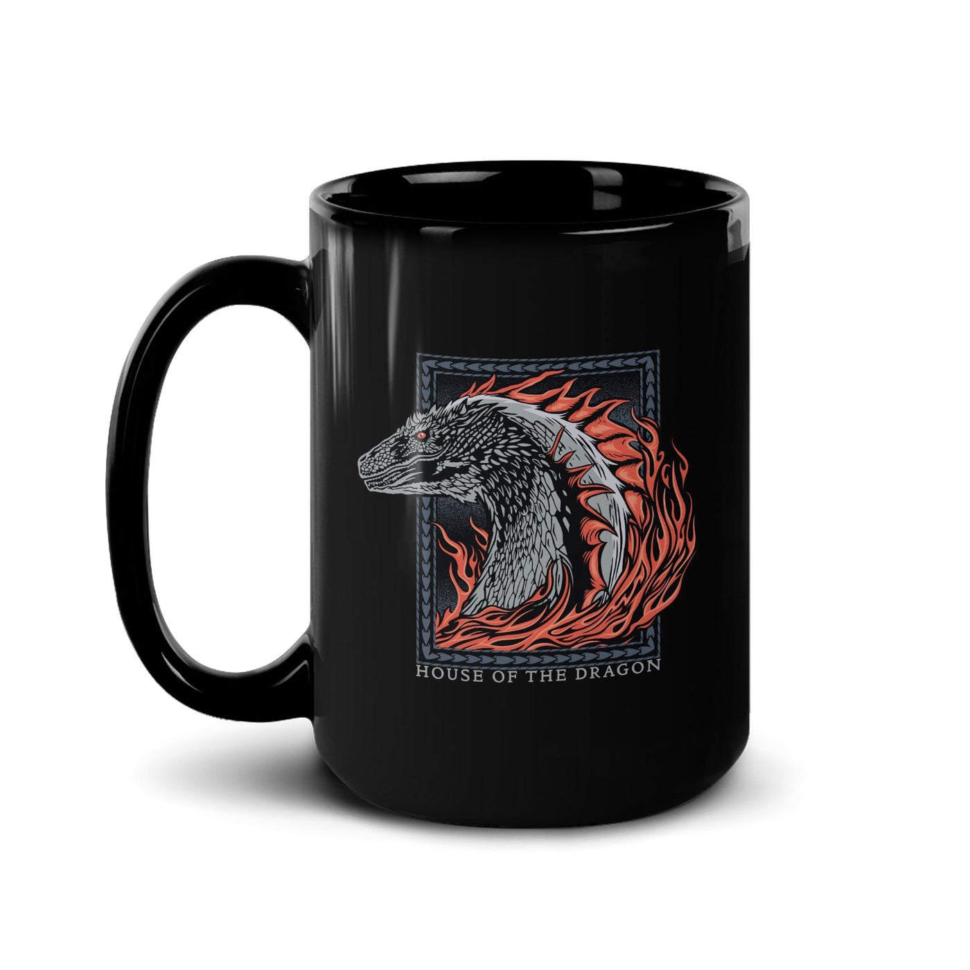 House of the Dragon Fire Dragon Black Mug