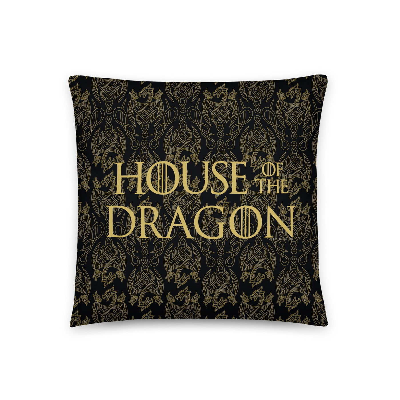House of the Dragon Dragon Pattern Throw Pillow