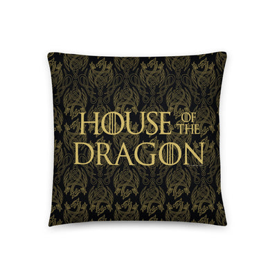 House of the Dragon Dragon Pattern Throw Pillow