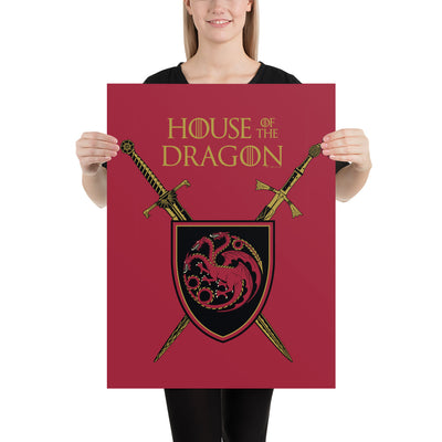 House of the Dragon Swords Premium Satin Poster