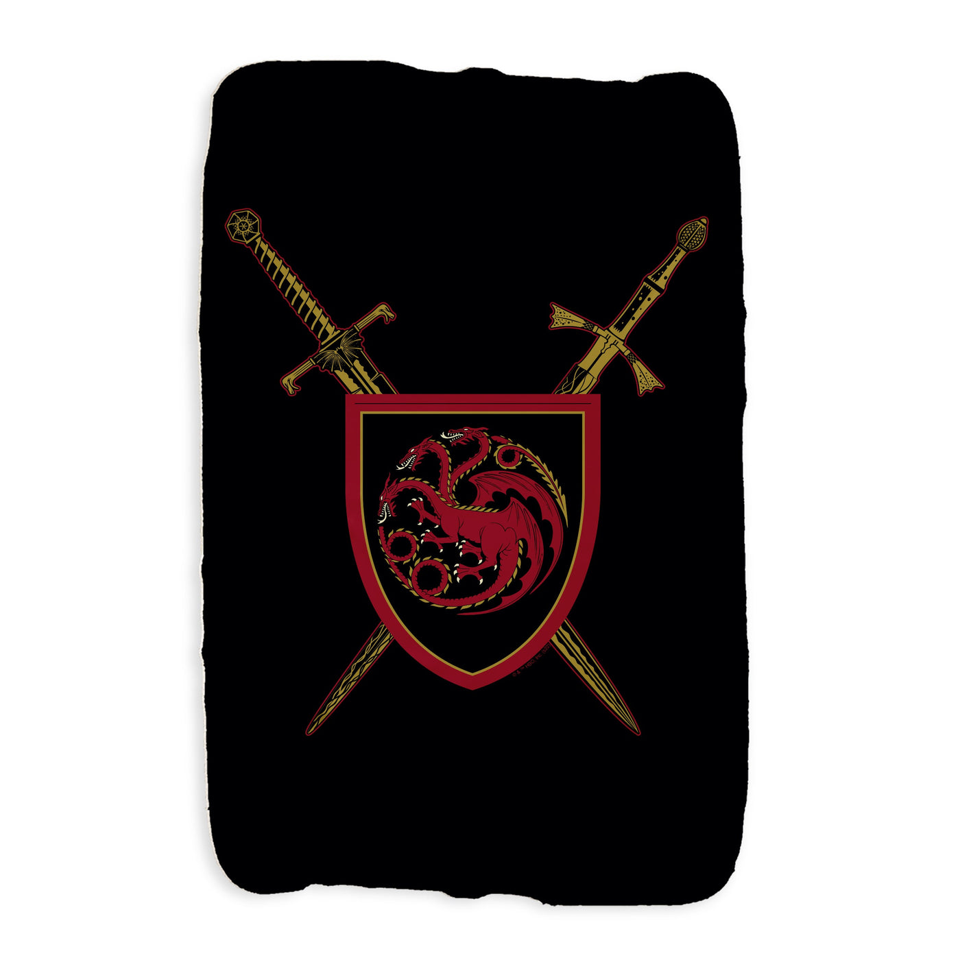 House of the Dragon Swords Sherpa Blanket