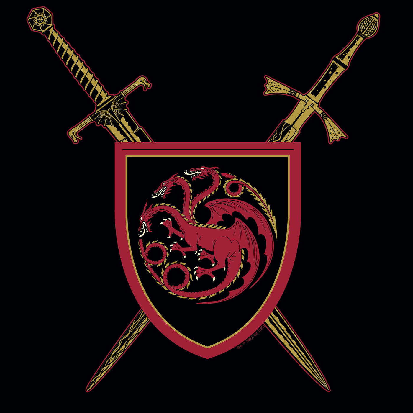 House of the Dragon Swords Sherpa Blanket