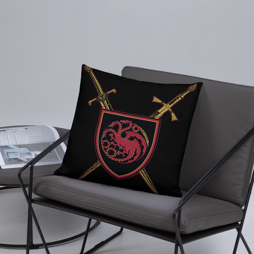 House of the Dragon Swords Throw Pillow