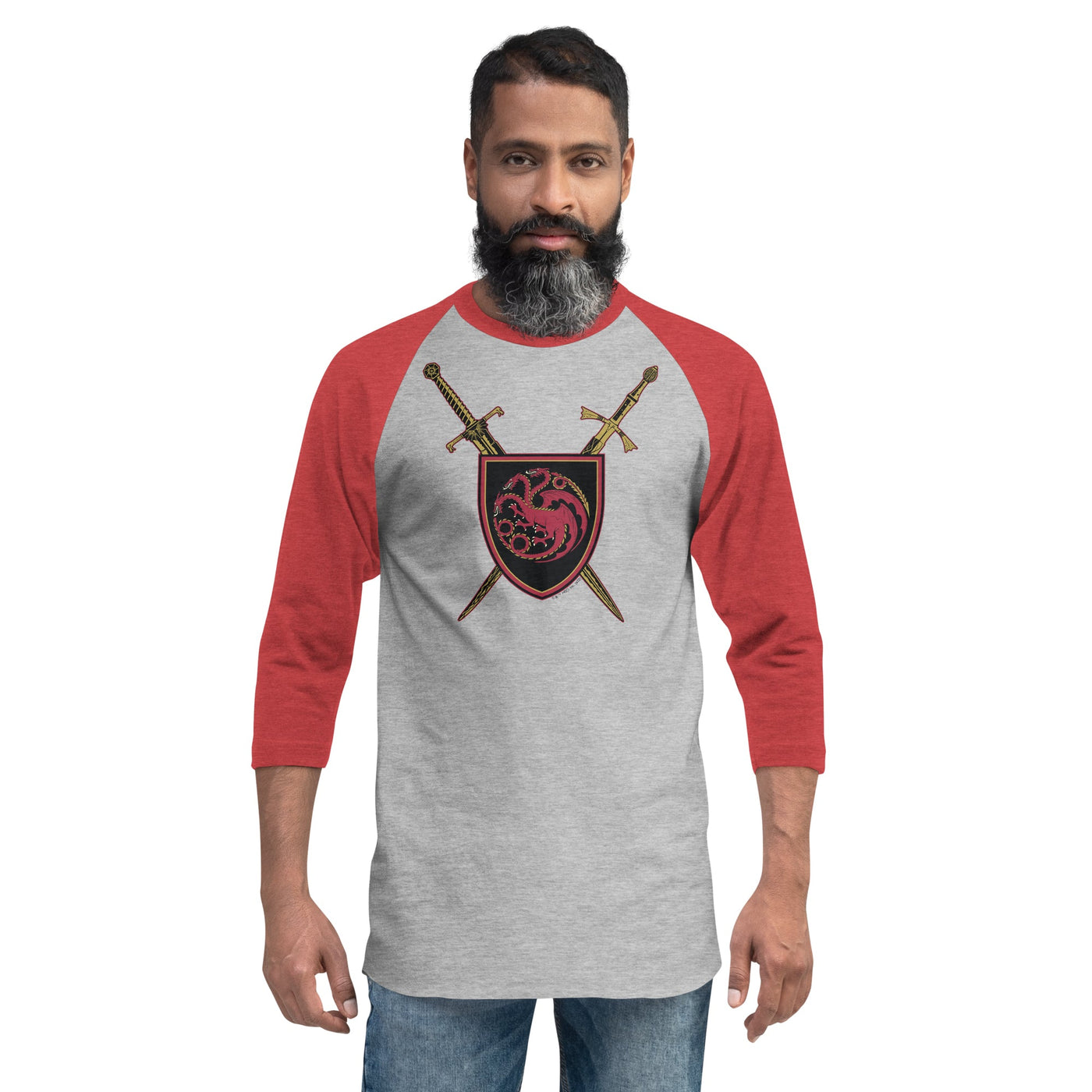 House of the Dragon Swords Unisex 3/4 Sleeve Raglan Shirt