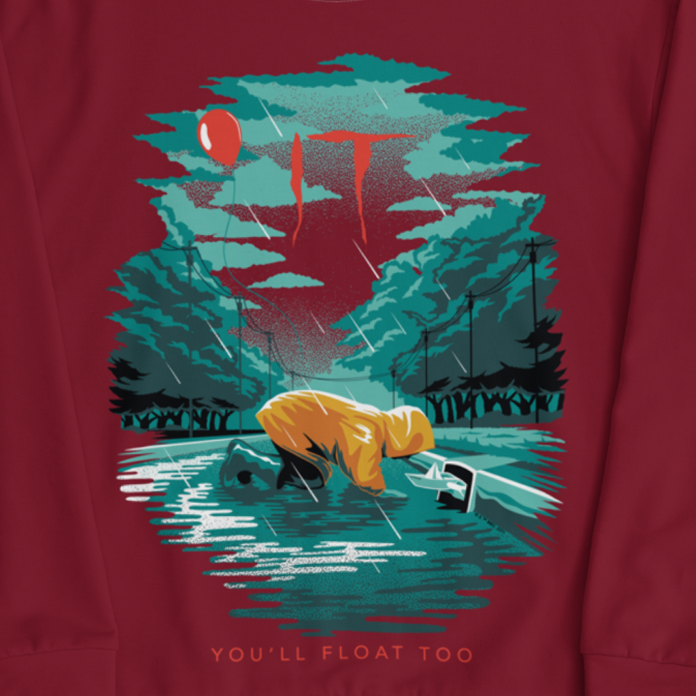 IT You'll Float Too Unisex Crew Neck Sweatshirt