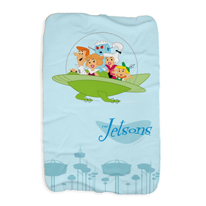 The Jetsons Family Ship Sherpa Blanket