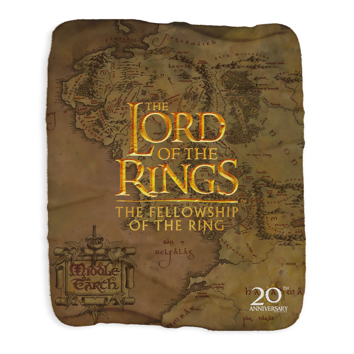 The Lord of the Rings 20th Anniversary The Fellowship of the Ring Sherpa Blanket