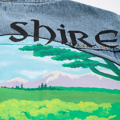 Exclusive The Lord of the Rings Second Breakfast Hand-Painted Denim Jacket by Wren + Glory