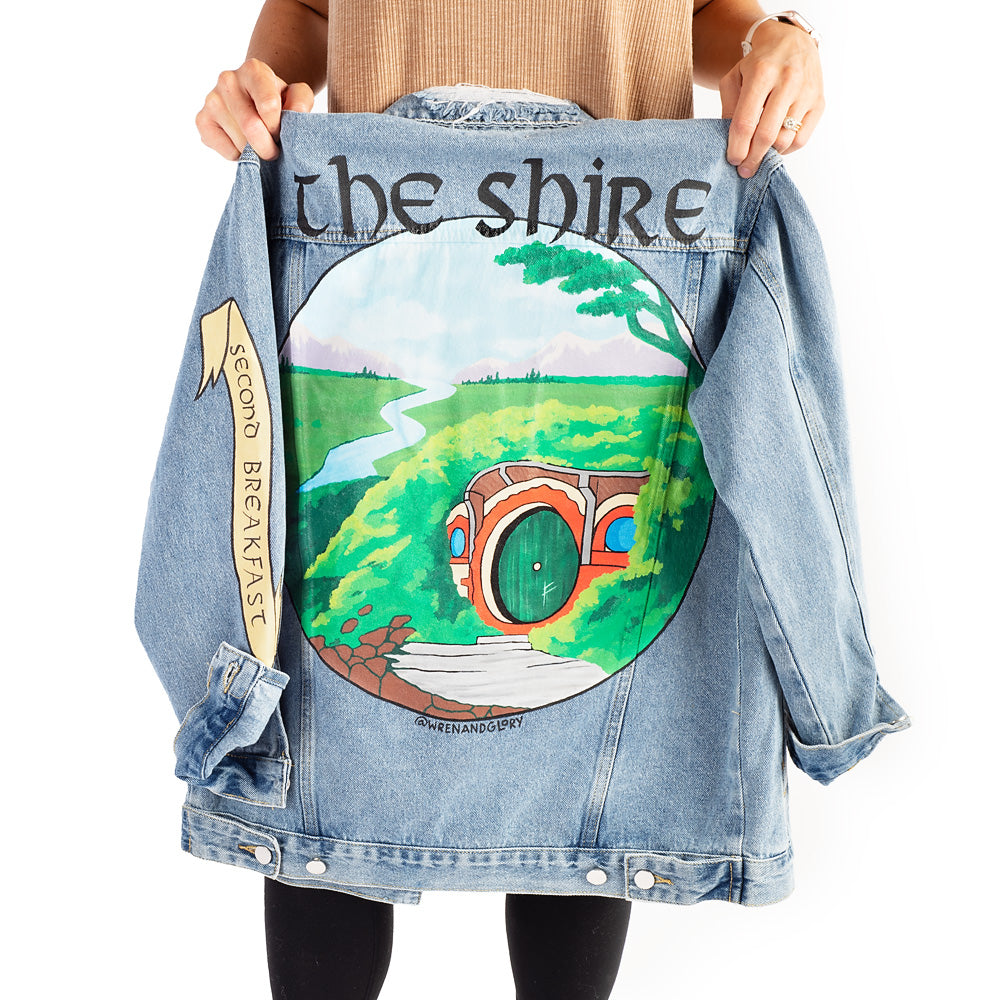 Exclusive The Lord of the Rings Second Breakfast Hand-Painted Denim Jacket by Wren + Glory