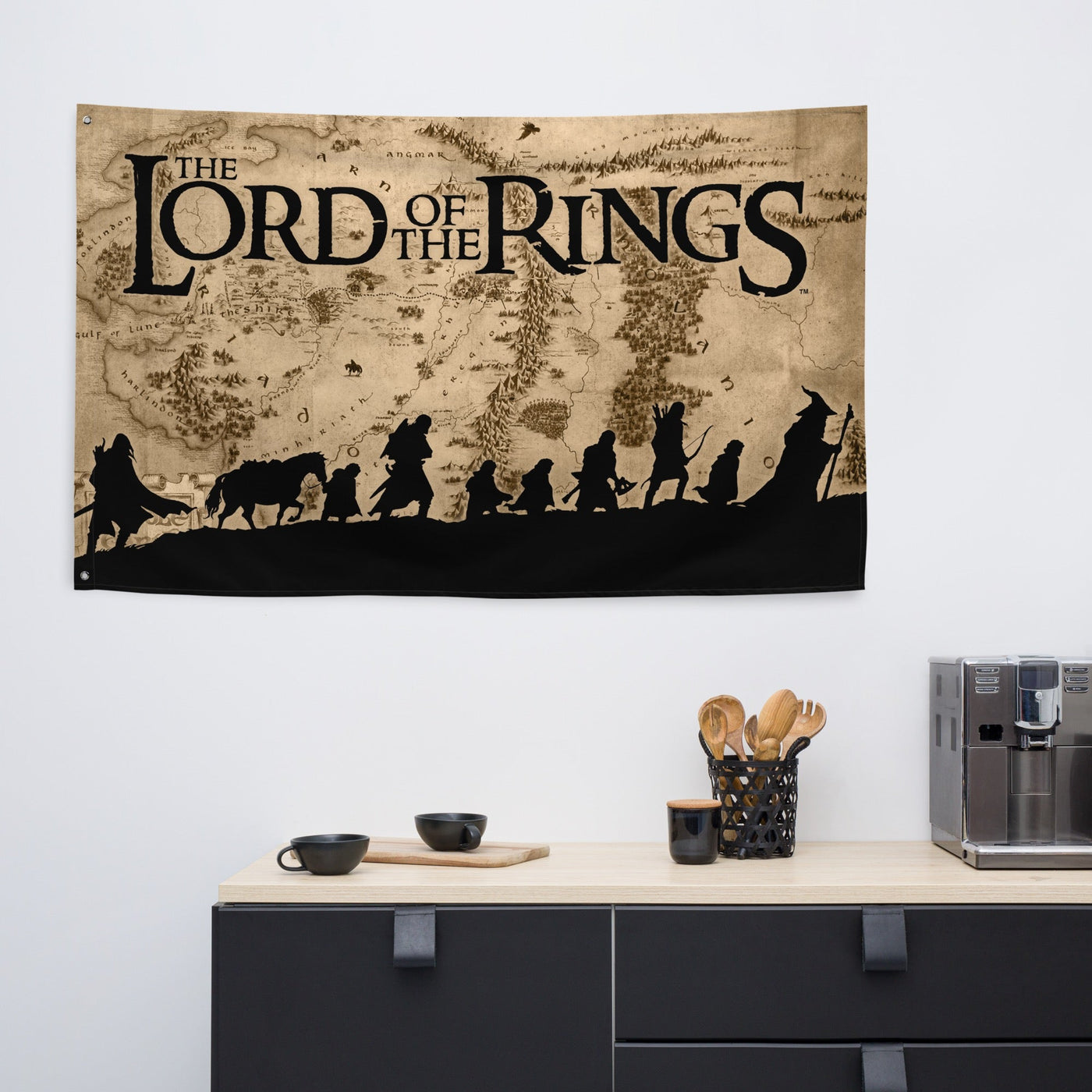 Lord of the Rings Middle Earth Silhouette Banner