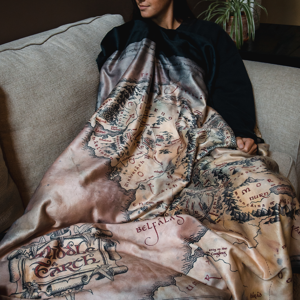 The Lord of the Rings Map of Middle Earth Sherpa Blanket