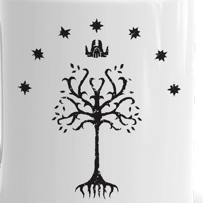 Lord Of The Rings Tree Of Gondor White Mug