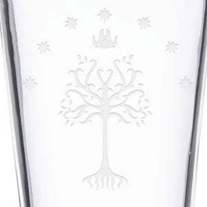 Lord Of The Rings Tree Of Gondor Laser Engraved Pint Glass
