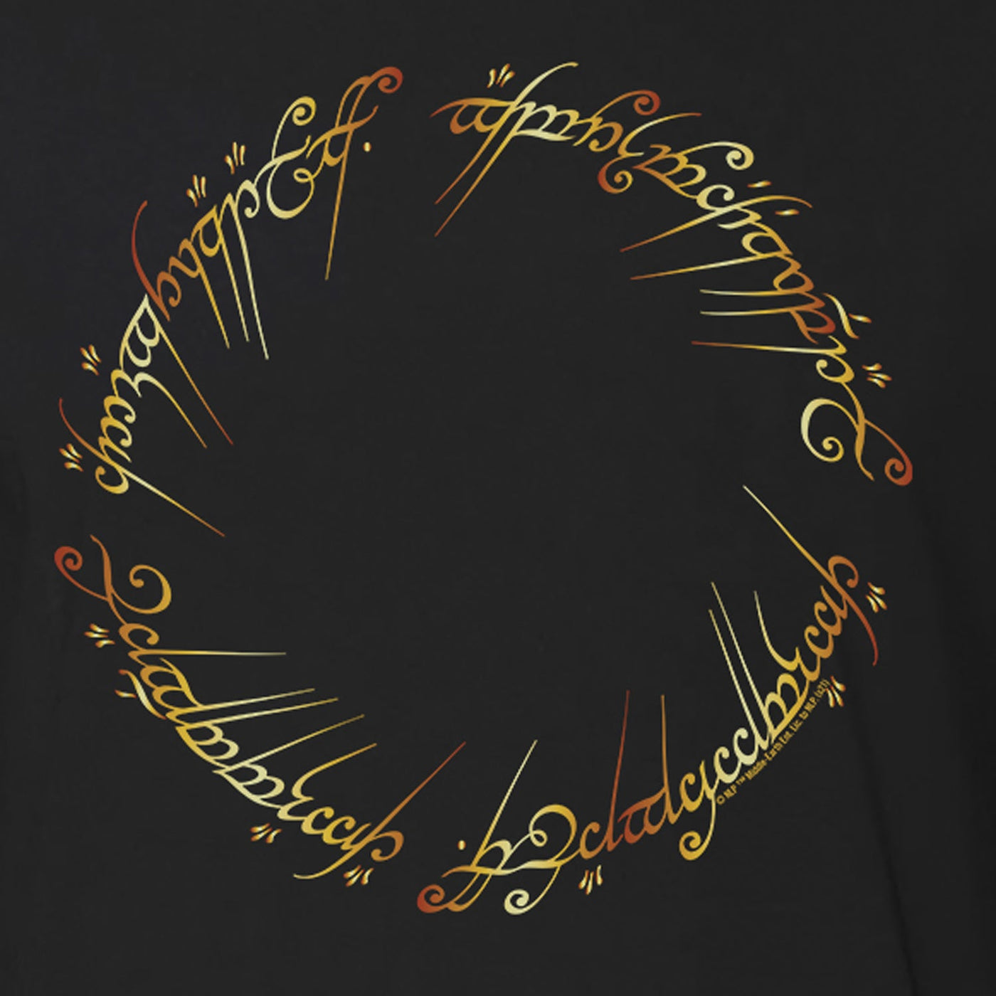 Lord Of The Rings The One Ring Adult Short Sleeve T-Shirt