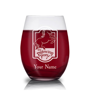 The Lord of the Rings The Prancing Pony Pub Personalized Laser Engraved Stemless Glass