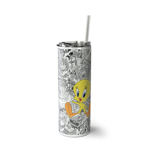 Looney Tunes Black and White Tweety 20 oz Skinny Tumbler