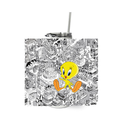 Looney Tunes Black and White Tweety 20 oz Skinny Tumbler