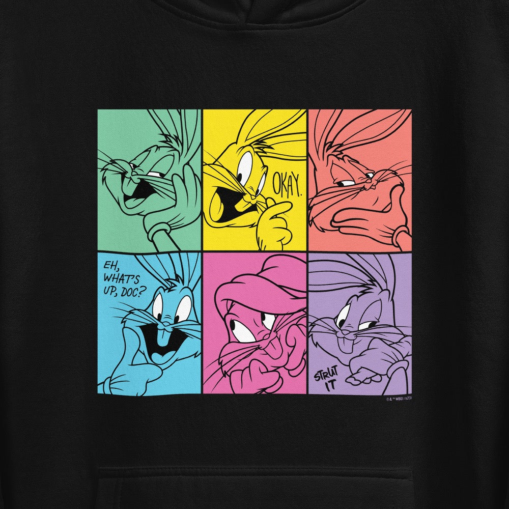 Looney Tunes Bugs Bunny Color Blocks Adult Hoodie