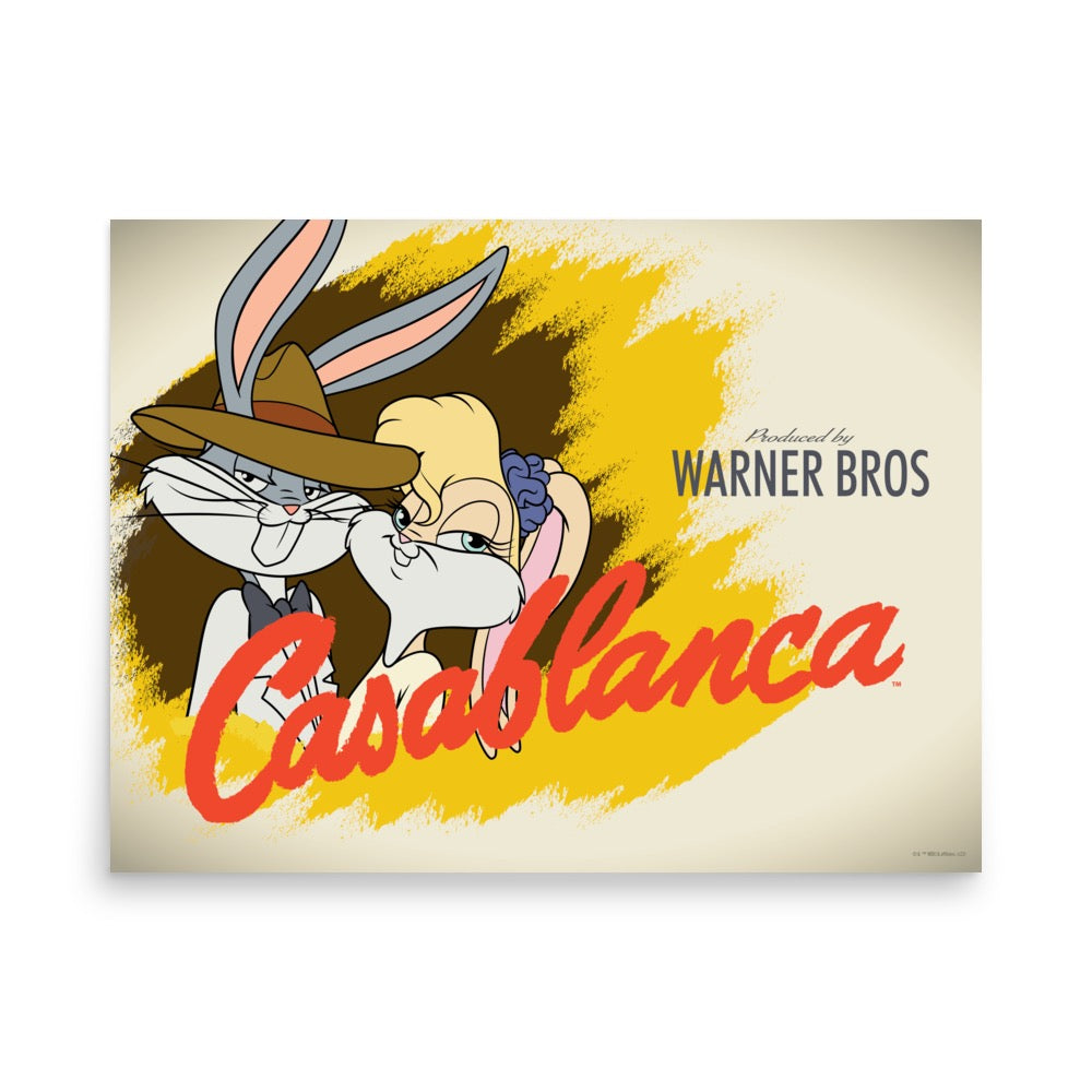WB 100 Looney Tunes x Casablanca Premium Satin Poster