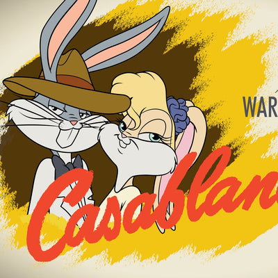 WB 100 Looney Tunes x Casablanca Premium Satin Poster