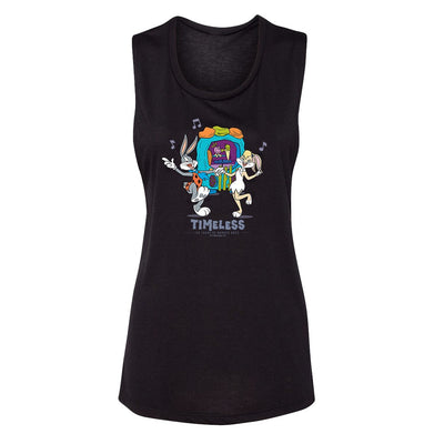 WB 100 Looney Tunes x The Flintstones Dance Women's Muscle Tank Top