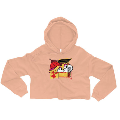 Looney Tunes Lola New Year Women's Fleece Crop Hooded Sweatshirt