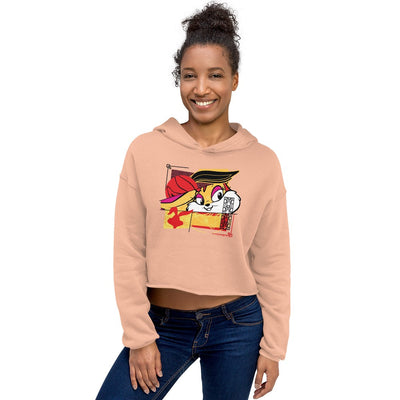 Looney Tunes Lola New Year Women's Fleece Crop Hooded Sweatshirt