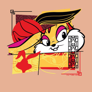 Looney Tunes Lola New Year Women's Fleece Crop Hooded Sweatshirt