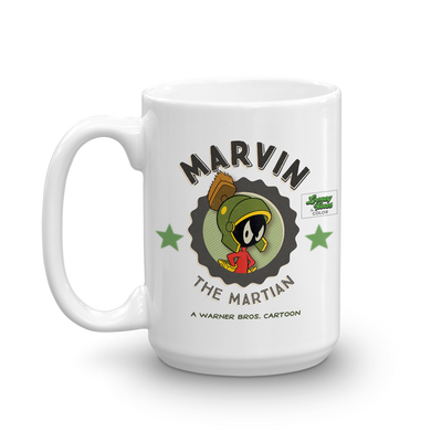 Looney Tunes Marvin the Martian Emblem White Mug