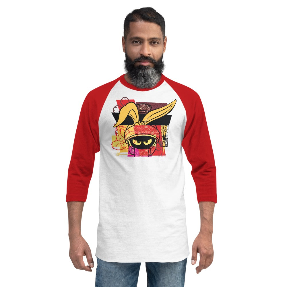 Looney Tunes Marvin New Year Unisex 3/4 Sleeve Raglan Shirt