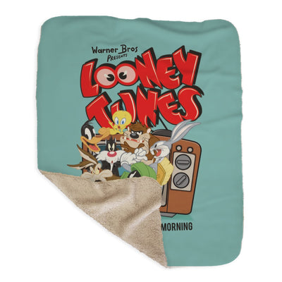 Looney Tunes Super TV Saturday Morning Sherpa Blanket