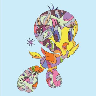 Looney Tunes Tweety Bird Graffiti Sherpa Blanket