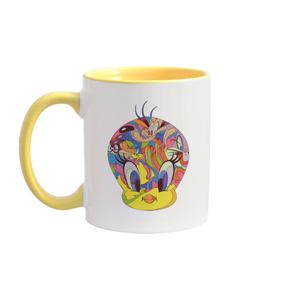 Looney Tunes Tweety Graffiti Head Two-Tone Mug