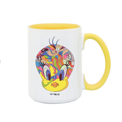 Looney Tunes Tweety Graffiti Head Two-Tone Mug