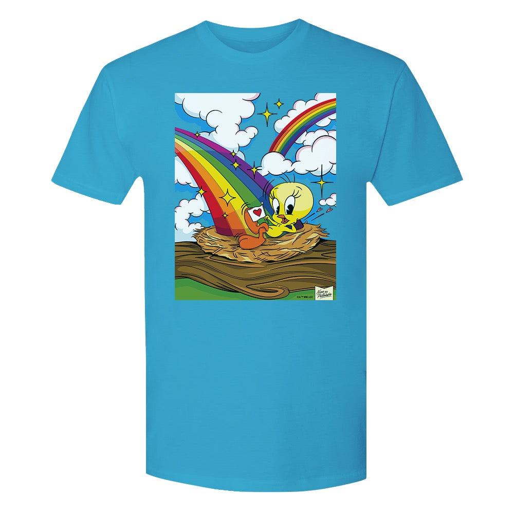 Looney Tunes Tweety Bird Rainbow Nest Adult T-Shirt