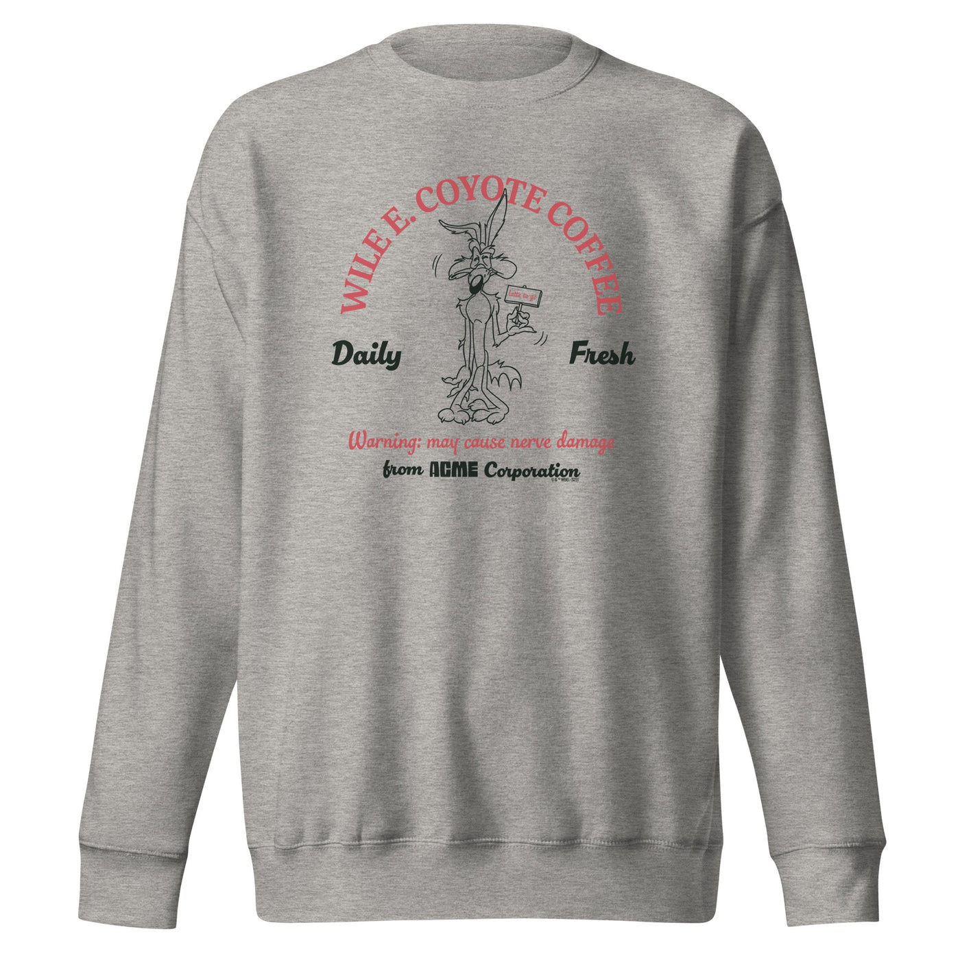 Looney Tunes Wile E.Coyote Coffee Cotton Crewneck