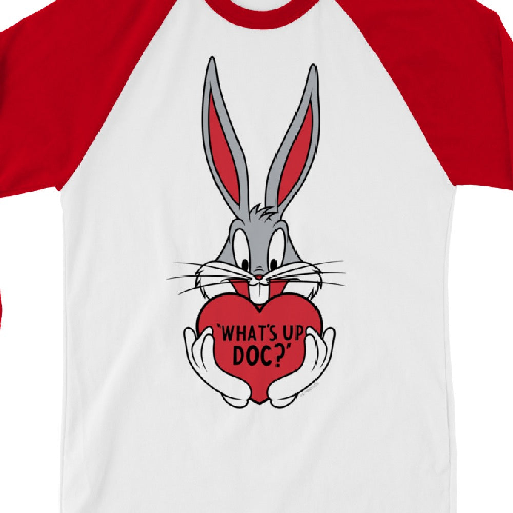 Looney Tunes Bugs Bunny What's Up Doc? Heart ¾ Sleeve Raglan T-Shirt