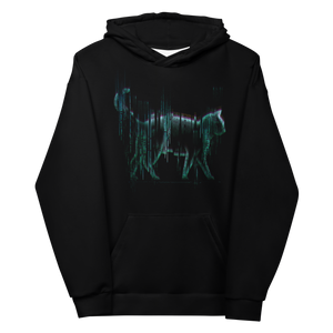 The Matrix Glitched Cat Adult Fleece Hooded Sweatshirt