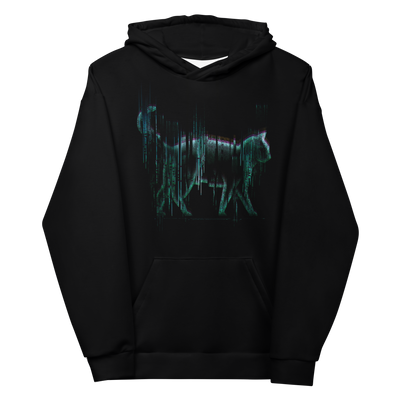 The Matrix Glitched Cat Adult Fleece Hooded Sweatshirt
