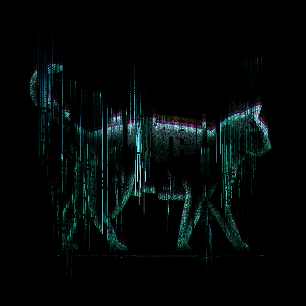 The Matrix Glitched Cat Adult Fleece Hooded Sweatshirt