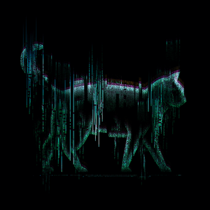 The Matrix Glitched Cat Adult Fleece Hooded Sweatshirt