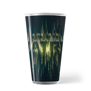 The Matrix Resurrections Vertical Glitch in the Matrix 17 oz Pint Glass