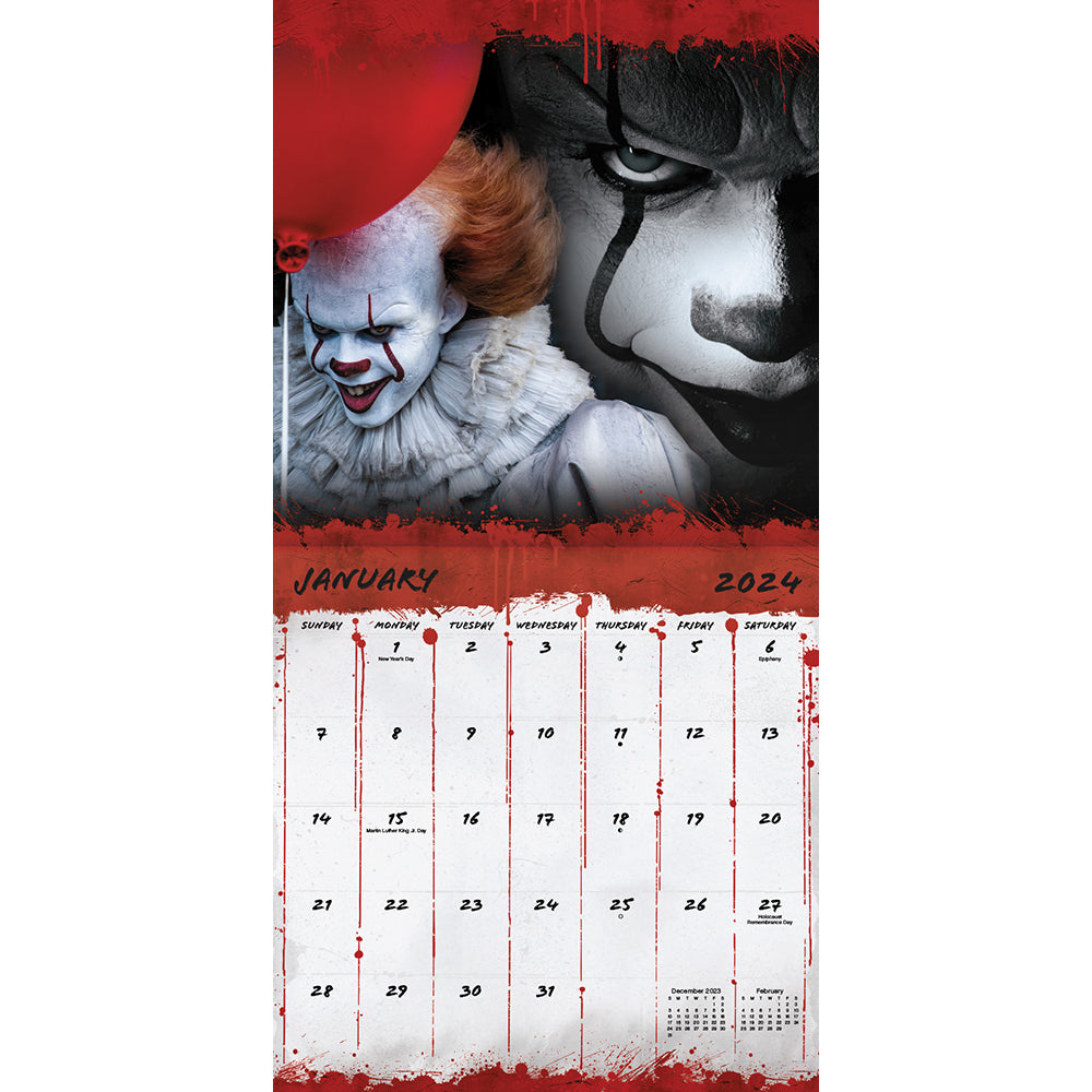 Horror 16-Month 2024 Mini Calendar