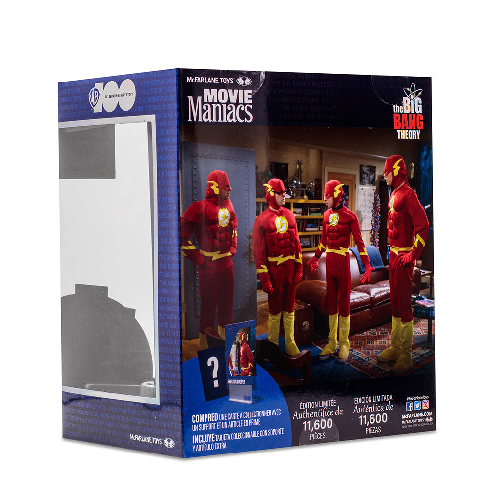 WB 100 The Big Bang Theory Sheldon as the Flash 6 Inch Movie Maniacs Figure by McFarlane
