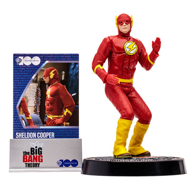 WB 100 The Big Bang Theory Sheldon as the Flash 6 Inch Movie Maniacs Figure by McFarlane